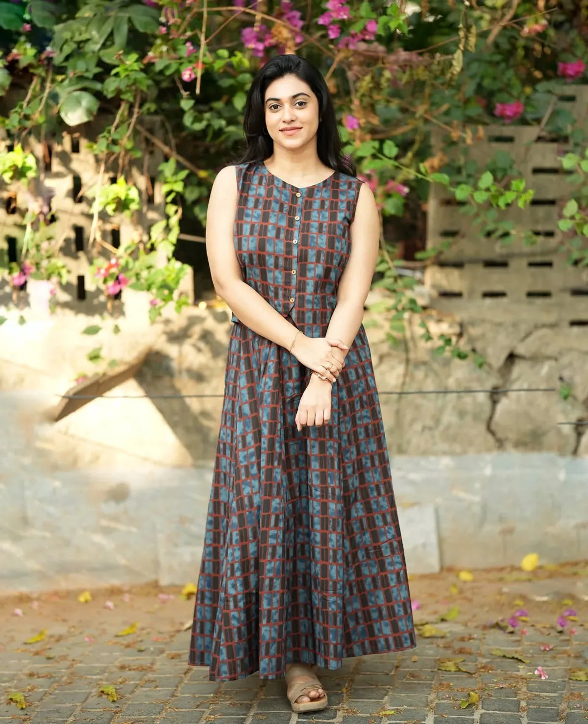 Cotton Cut Sleeve Top & Skirt