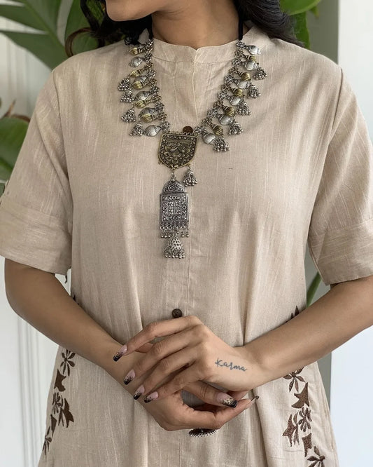 South Cotton Embroidered Kurta & Pant Set